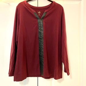 Belle by Kim Gravel TripleLuxe Faux Leather Top